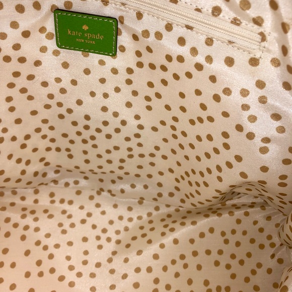 Vintage Kate Spade New York Wellesley Rachelle Apple Green Leather Satchel Large - Picture 10 of 13